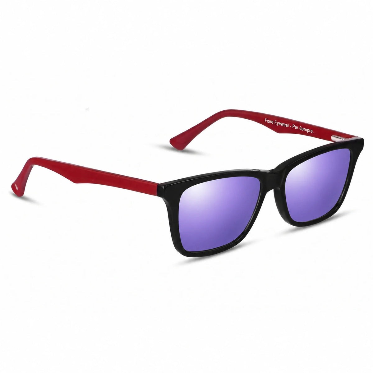 Fiore 5228 wayfarer-style sunglasses, black & red bio-acetate frame · ReFramed, photo 35 of 36