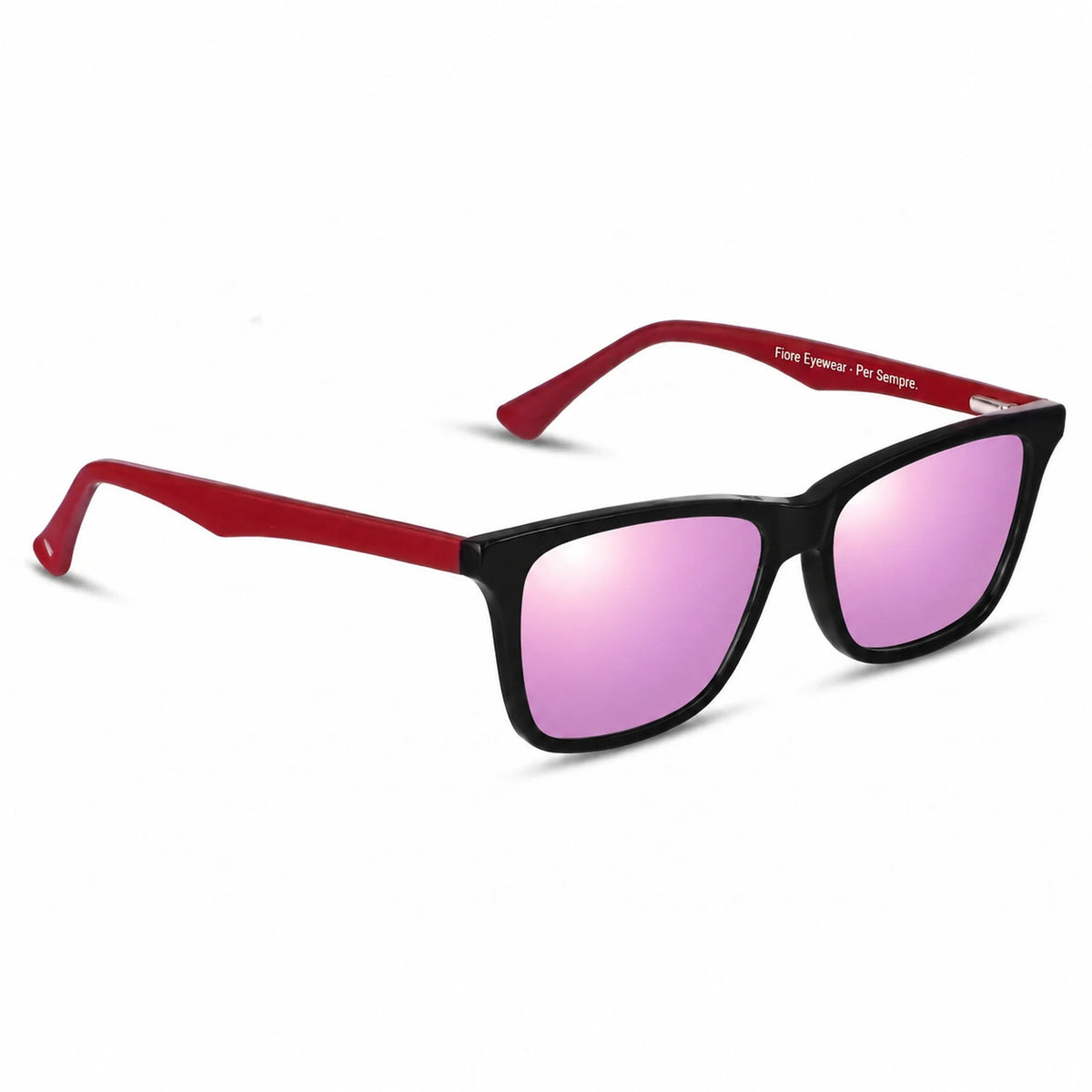 Fiore 5228 wayfarer-style sunglasses, black & red bio-acetate frame · ReFramed, photo 32 of 36