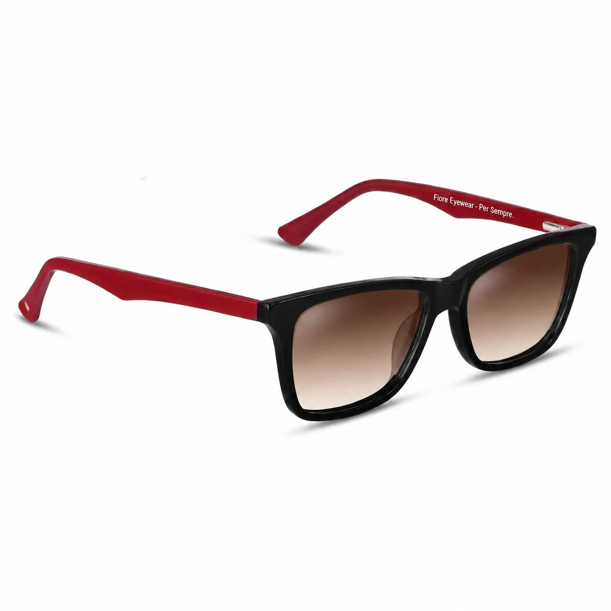 Fiore 5228 wayfarer-style sunglasses, black & red bio-acetate frame · ReFramed, photo 23 of 36