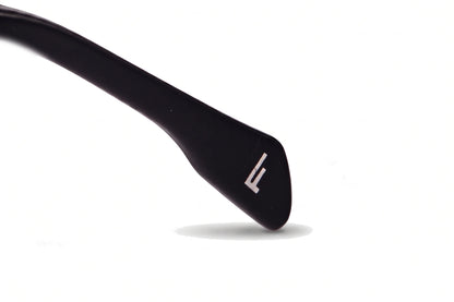 Fiore 5409 eyeglasses in black brown – temple logo detail