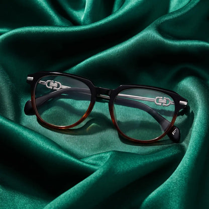 Fiore 5409 round acetate and metal reading glasses, black brown frame · ReFramed, photo 32 of 84