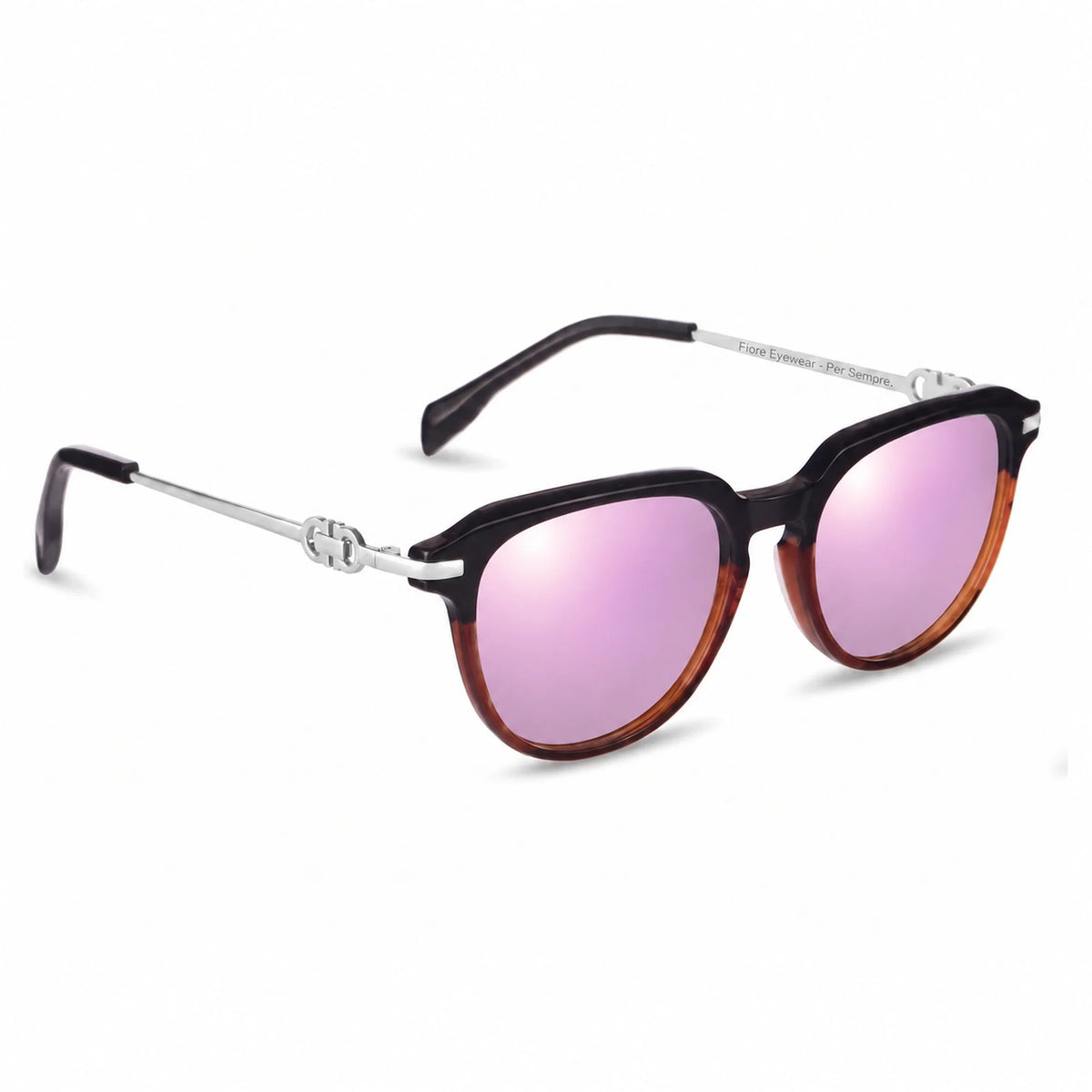 Fiore 5409 round sunglasses, brown bio-acetate frame · ReFramed, photo 32 of 36 | Polarized UV400