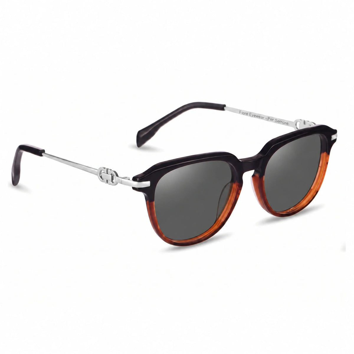 Fiore 5409 round sunglasses, brown bio-acetate frame · ReFramed, photo 2 of 36 | Polarized UV400
