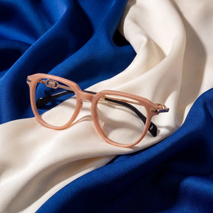 Fiore 5409 round acetate and metal reading glasses, milky white frame · ReFramed, photo 54 of 84