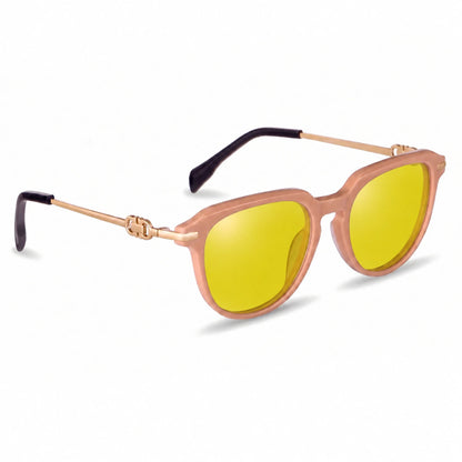Fiore 5409 round sunglasses, pink bio-acetate frame · ReFramed, photo 11 of 36 | Polarized UV400