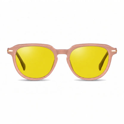 Fiore 5409 round sunglasses, pink bio-acetate frame · ReFramed, photo 10 of 36 | Polarized UV400