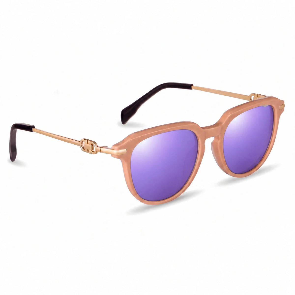 Fiore 5409 round sunglasses, pink bio-acetate frame · ReFramed, photo 35 of 36 | Polarized UV400