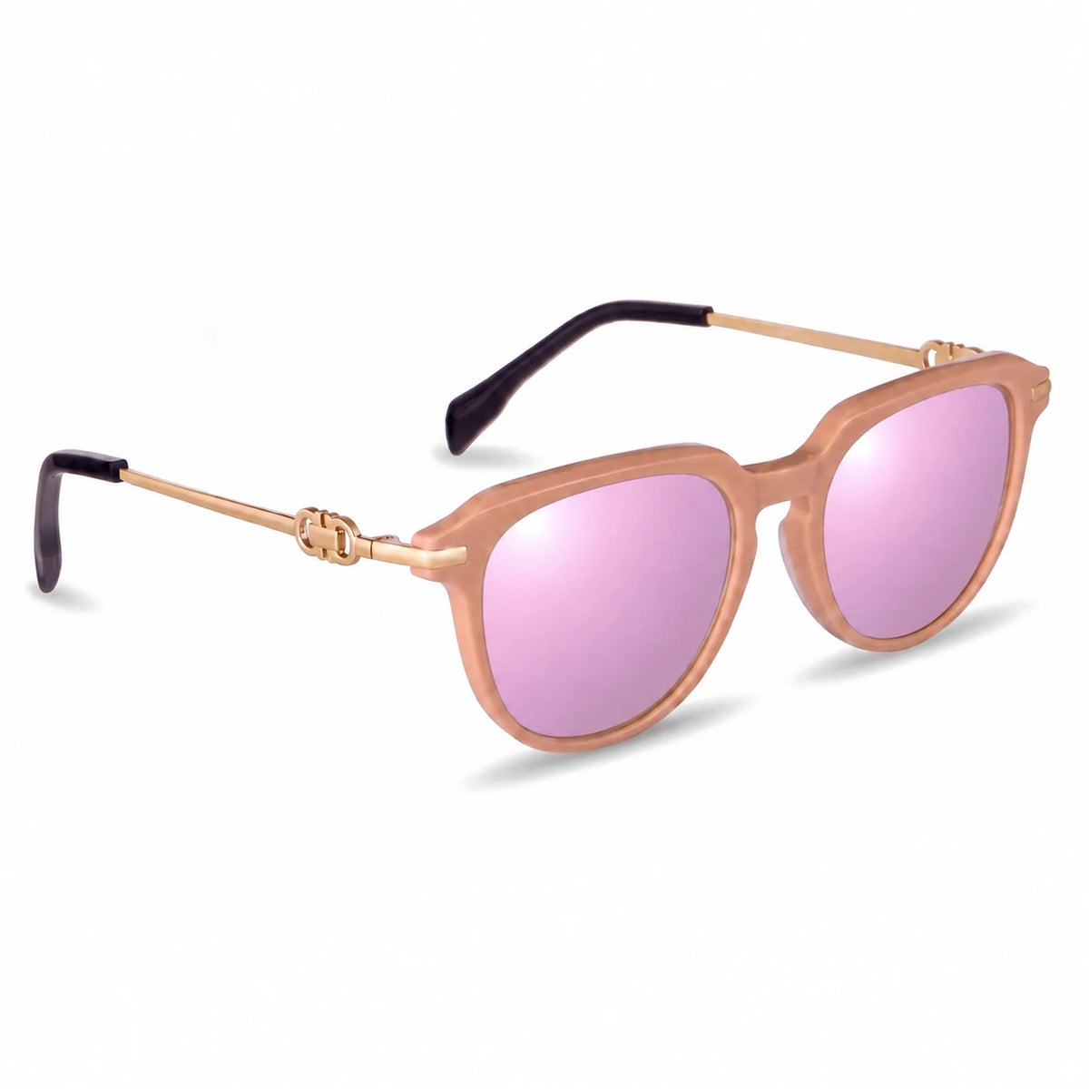 Fiore 5409 round sunglasses, pink bio-acetate frame · ReFramed, photo 32 of 36 | Polarized UV400
