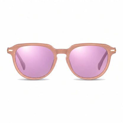 Fiore 5409 round sunglasses, pink bio-acetate frame · ReFramed, photo 31 of 36 | Polarized UV400