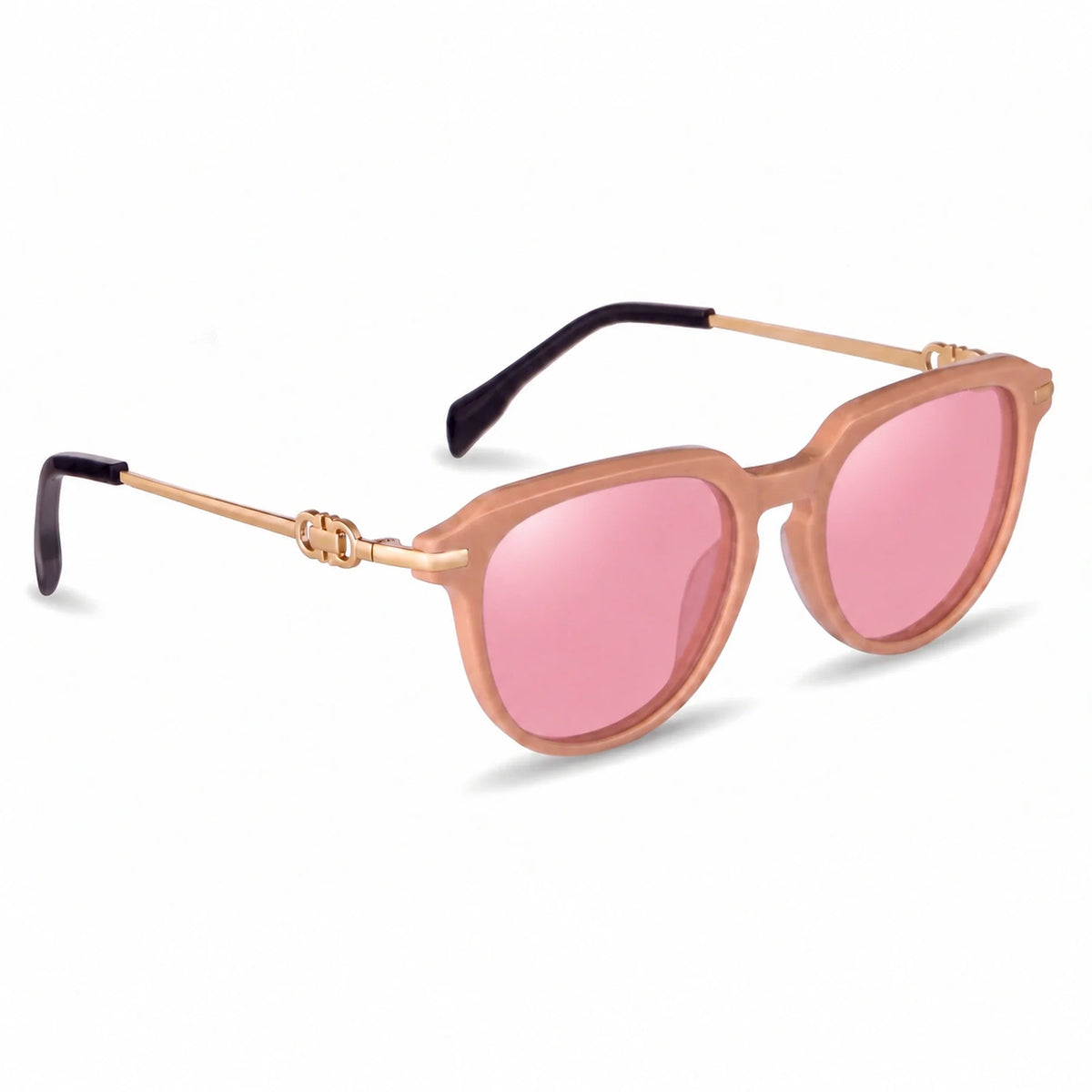 Fiore 5409 round sunglasses, pink bio-acetate frame · ReFramed, photo 14 of 36 | Polarized UV400