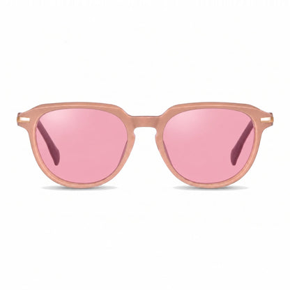 Fiore 5409 round sunglasses, pink bio-acetate frame · ReFramed, photo 13 of 36 | Polarized UV400