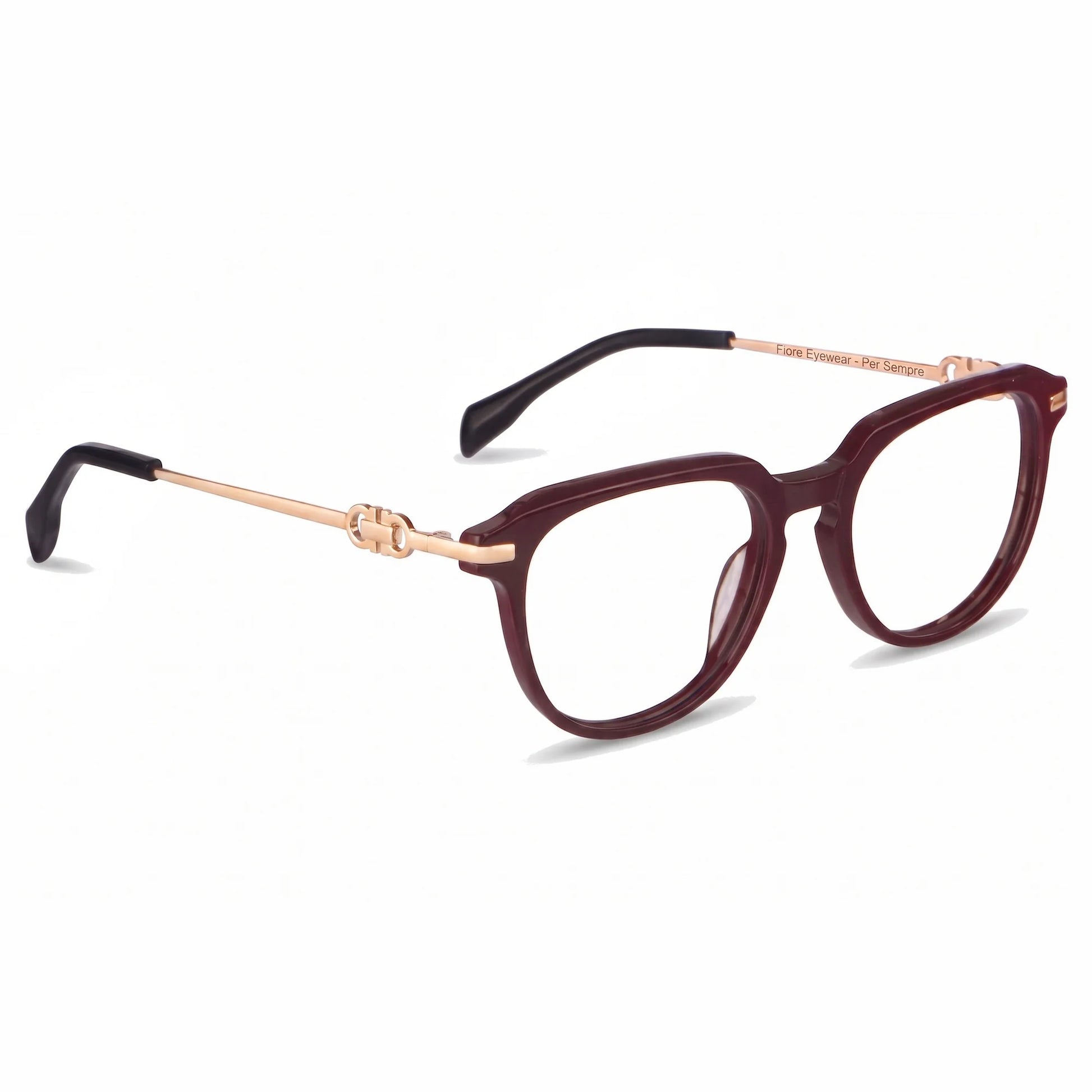 Fiore 5409 eyeglasses in brown red – three-quarter view