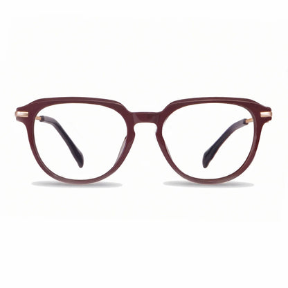 Fiore 5409 round acetate and metal reading glasses, brown red frame · ReFramed, photo 64 of 84