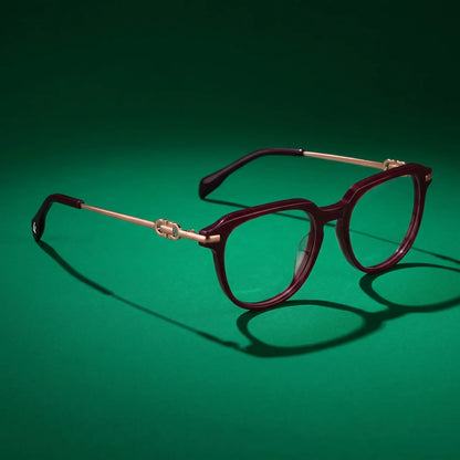 Fiore 5409 round acetate and metal reading glasses, brown red frame · ReFramed, photo 68 of 84