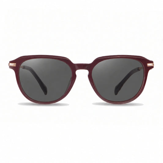 Fiore 5409 round sunglasses, red bio-acetate frame · ReFramed, photo 1 of 36 | Polarized UV400