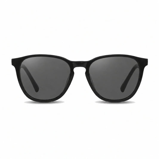 Fiore 7046 round sunglasses, black bio-acetate frame · ReFramed, photo 1 of 36 | Polarized UV400