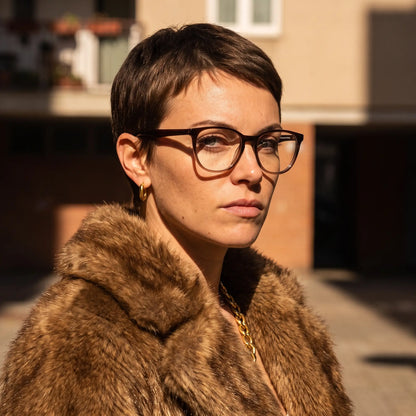 Fiore 7046 round acetate reading glasses, gradient brown frame · ReFramed, photo 58 of 79