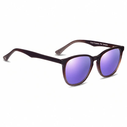 Fiore 7046 round sunglasses, brown bio-acetate frame · ReFramed, photo 35 of 36 | Polarized UV400