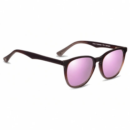 Fiore 7046 round sunglasses, brown bio-acetate frame · ReFramed, photo 32 of 36 | Polarized UV400
