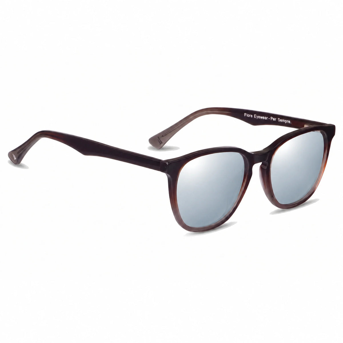 Fiore 7046 round sunglasses, brown bio-acetate frame · ReFramed, photo 29 of 36 | Polarized UV400