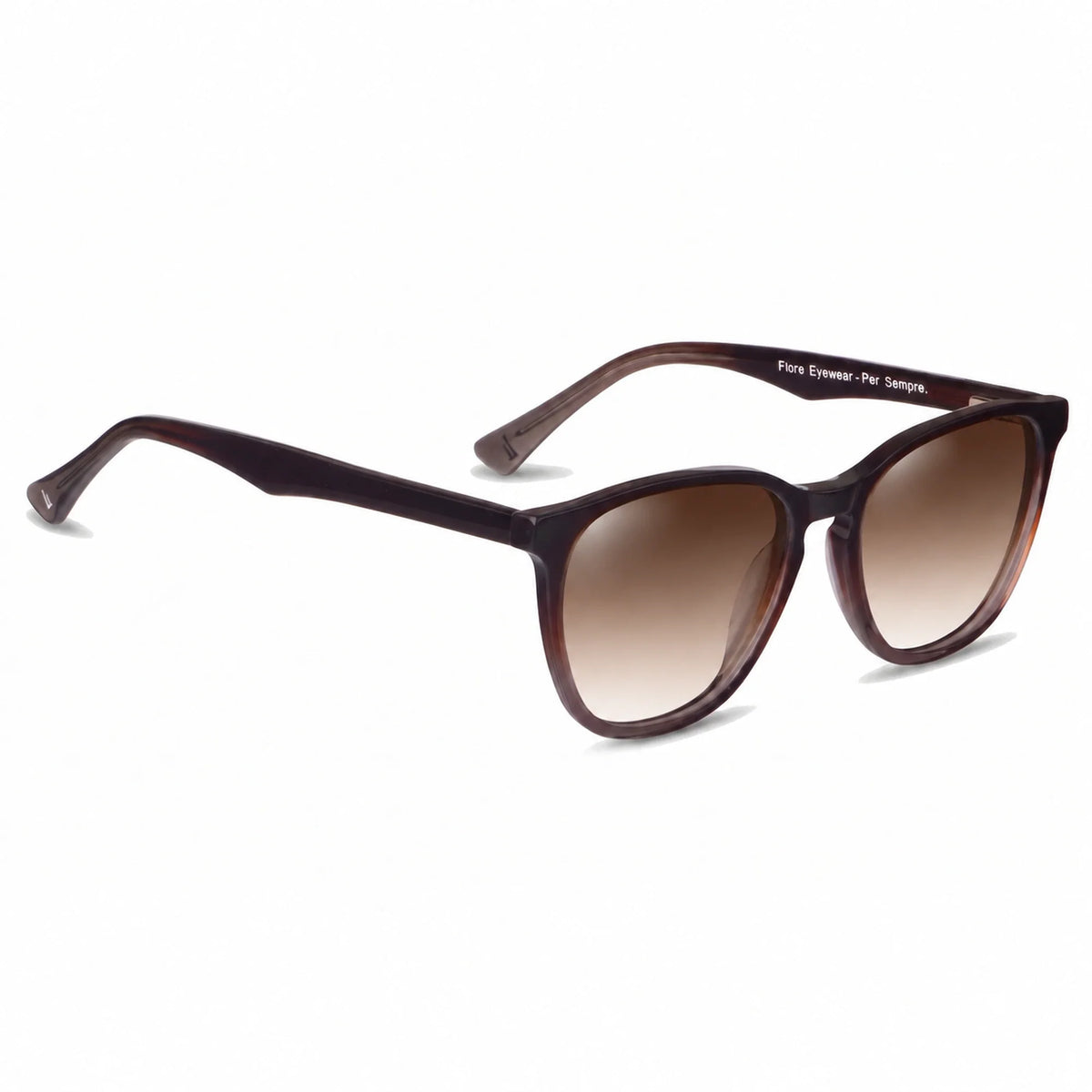 Fiore 7046 round sunglasses, brown bio-acetate frame · ReFramed, photo 23 of 36 | Polarized UV400