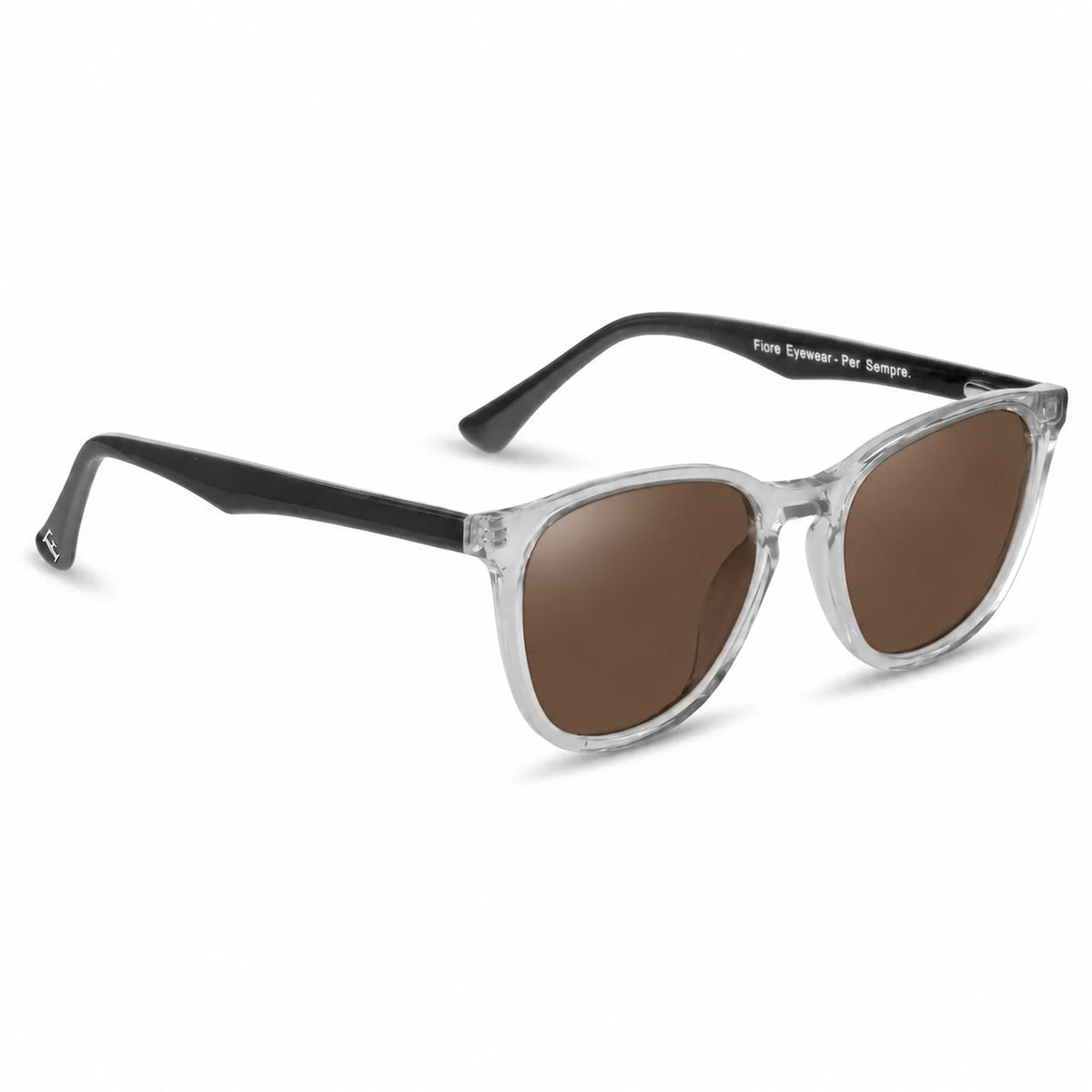 Fiore 7046 round sunglasses, clear bio-acetate frame · ReFramed, photo 5 of 36 | Polarized UV400