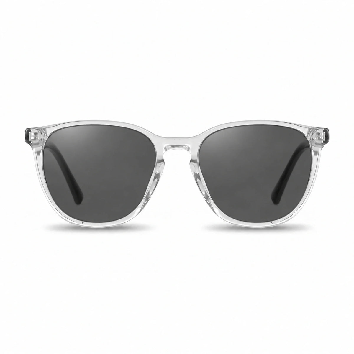 Fiore 7046 round sunglasses, clear bio-acetate frame · ReFramed, photo 1 of 36 | Polarized UV400