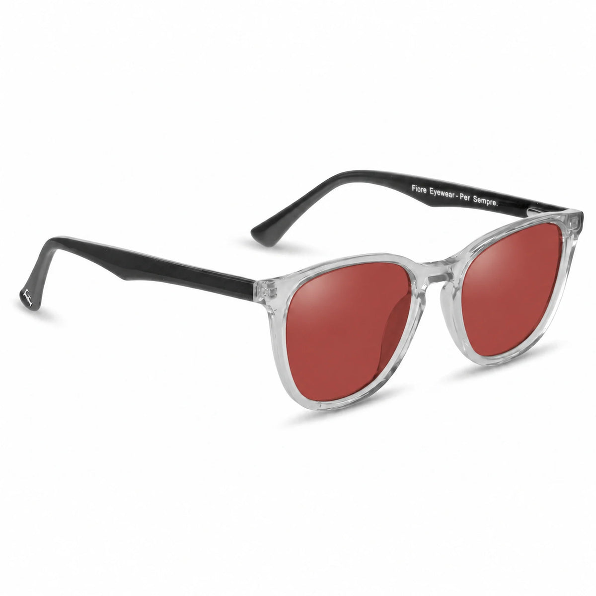 Fiore 7046 round sunglasses, clear bio-acetate frame · ReFramed, photo 17 of 36 | Polarized UV400