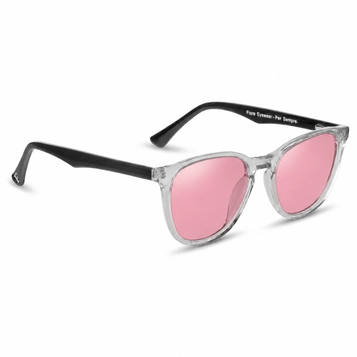 Fiore 7046 round sunglasses, clear bio-acetate frame · ReFramed, photo 14 of 36 | Polarized UV400