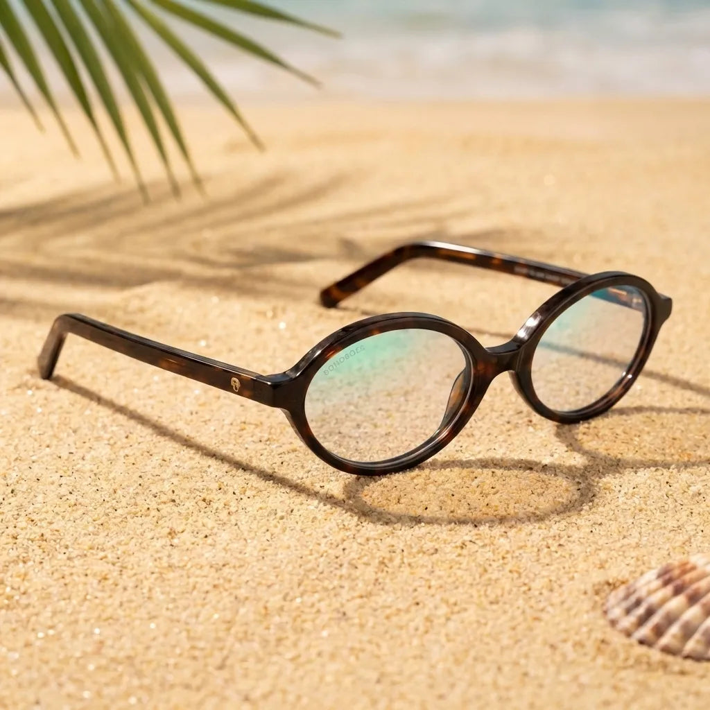 Guapi oval bio-acetate reading glasses, tortoise frame · ReFramed, photo 2 of 33