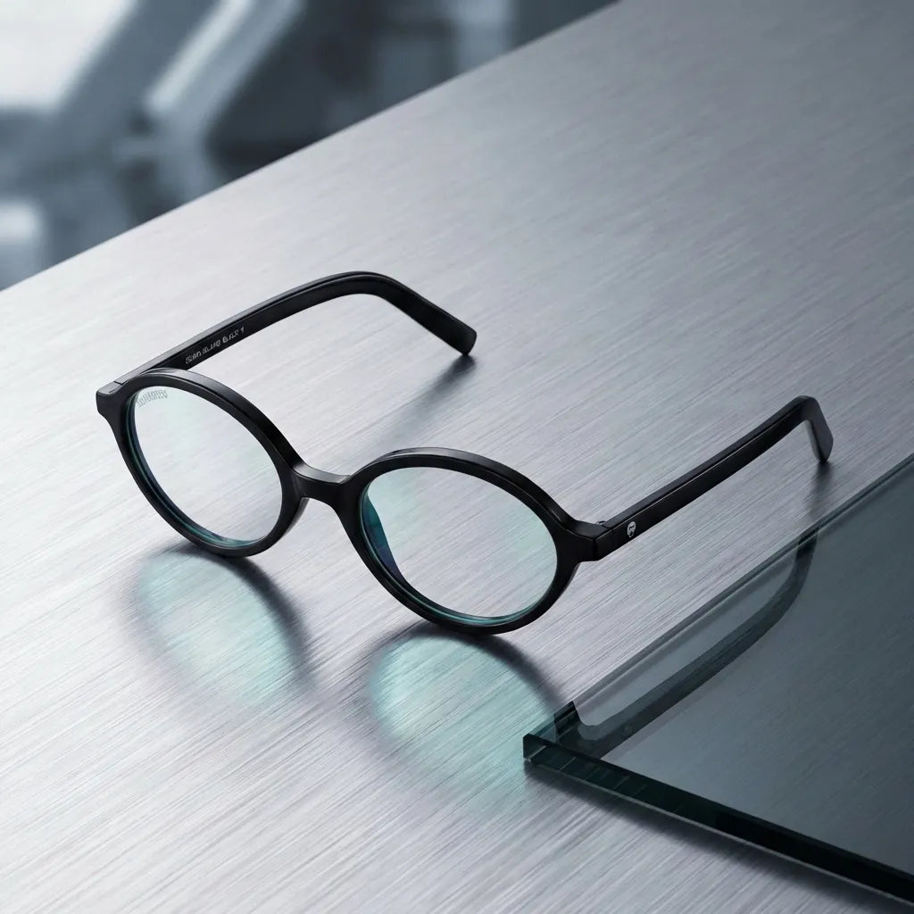 Guapi oval bio-acetate reading glasses, black frame · ReFramed, photo 8 of 33