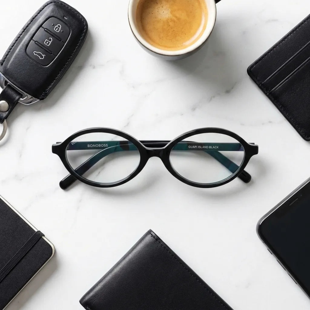 Guapi oval bio-acetate reading glasses, black frame · ReFramed, photo 15 of 33