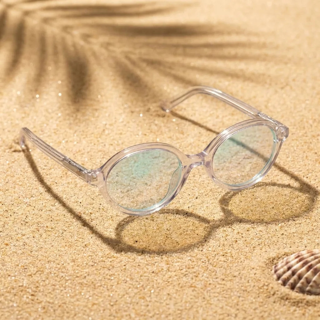 Guapi oval bio-acetate reading glasses, clear frame · ReFramed, photo 3 of 33