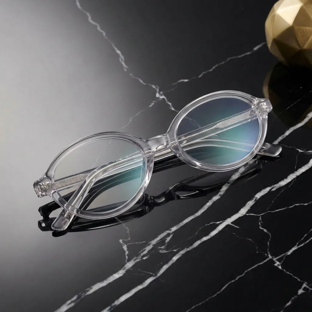 Guapi oval bio-acetate reading glasses, clear frame · ReFramed, photo 28 of 33