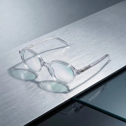 Guapi oval bio-acetate reading glasses, clear frame · ReFramed, photo 30 of 33