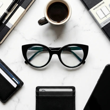 Hannover cat-eye bio-acetate reading glasses, black frame · ReFramed, photo 12 of 23