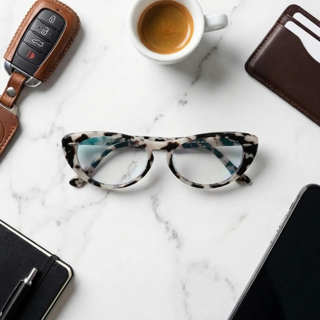Havana cat-eye bio-acetate reading glasses, marble frame · ReFramed, photo 22 of 32