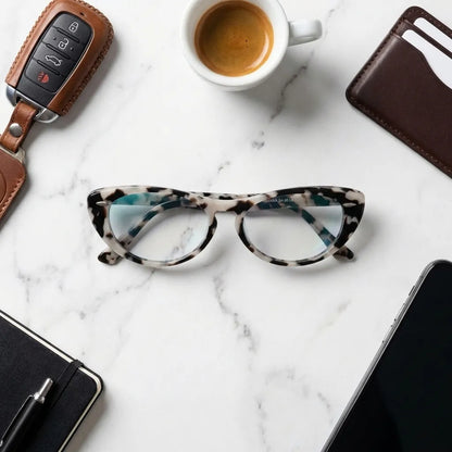 Havana cat-eye bio-acetate reading glasses, marble frame · ReFramed, photo 22 of 32