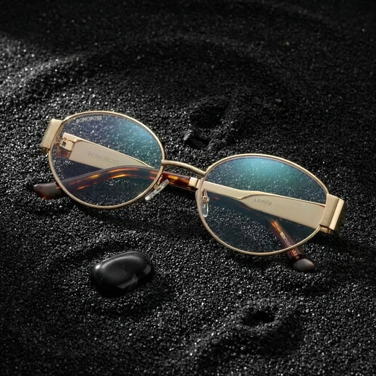 New Lennon oval eyeglass frames in bio-acetate and stainless steel · ReFramed, photo 1 of 30