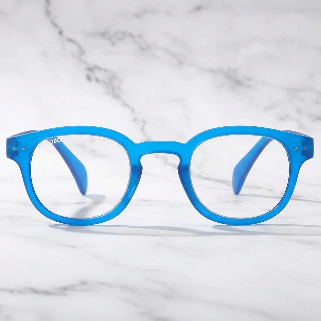 Hawaii Matte Blue recycled plastic reading glasses, matte light blue frame · ReFramed, photo 5 of 11