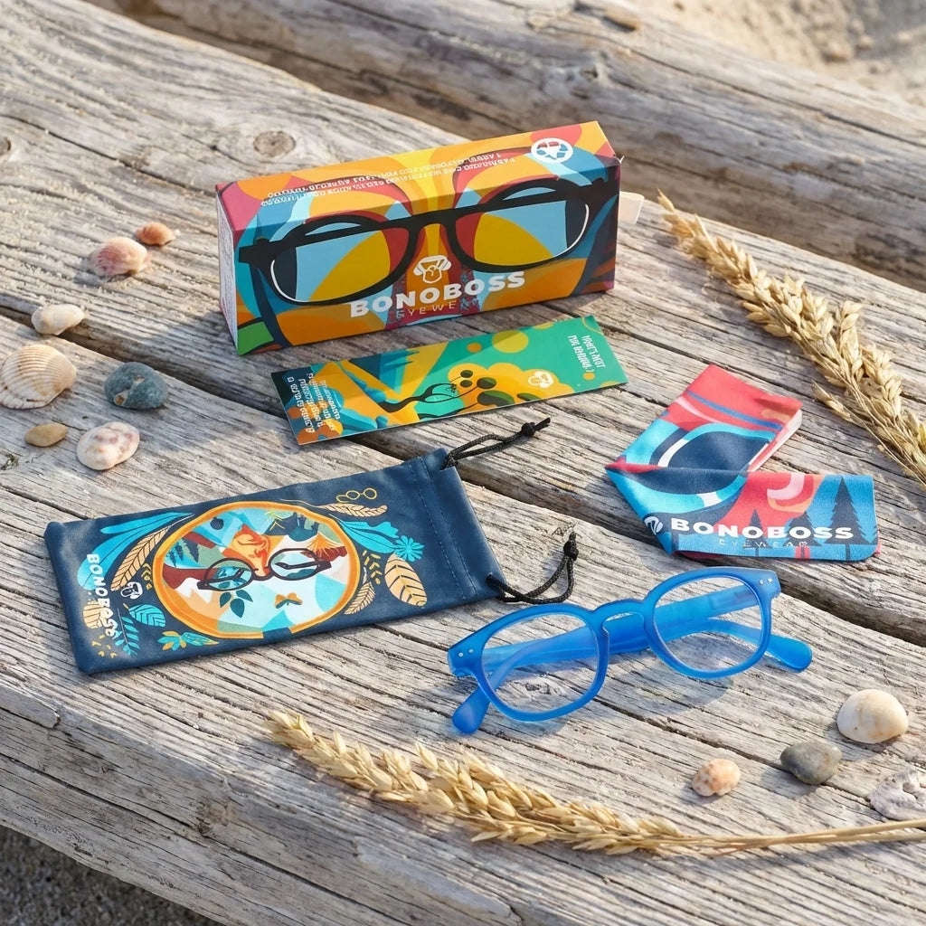 Hawaii Matte Blue recycled plastic reading glasses, matte light blue frame · ReFramed, photo 4 of 11