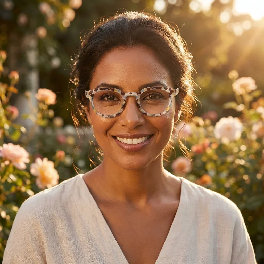 Hawaii Blue recycled plastic reading glasses, blue frame · ReFramed, photo 3 of 10