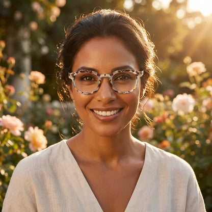 Hawaii Blue recycled plastic reading glasses, blue frame · ReFramed, photo 3 of 10