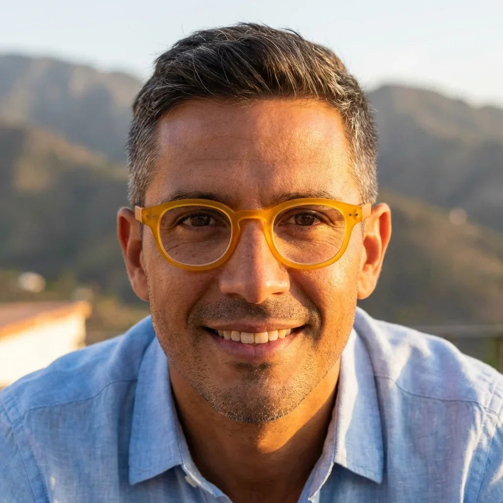 Hawaii Yellow recycled plastic reading glasses, yellow frame · ReFramed, photo 2 of 8