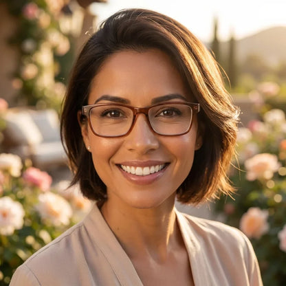 Lennox Island Caramel recycled plastic reading glasses, caramel frame · ReFramed, photo 3 of 11