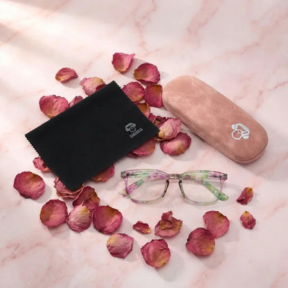 Oncol Pink recycled plastic reading glasses, pink frame · ReFramed, photo 2 of 6