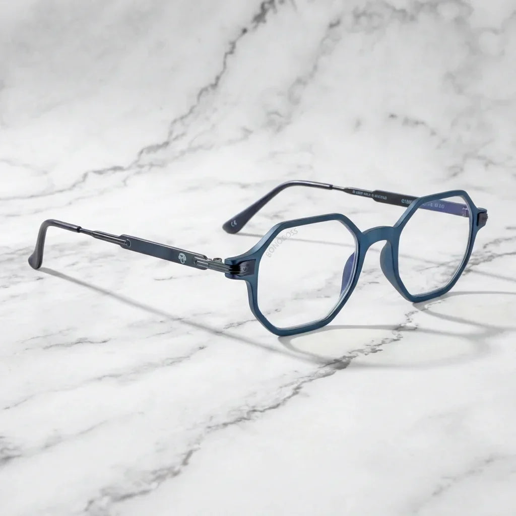 Puerto Octay Blue recycled plastic reading glasses, blue frame · ReFramed, photo 6 of 9