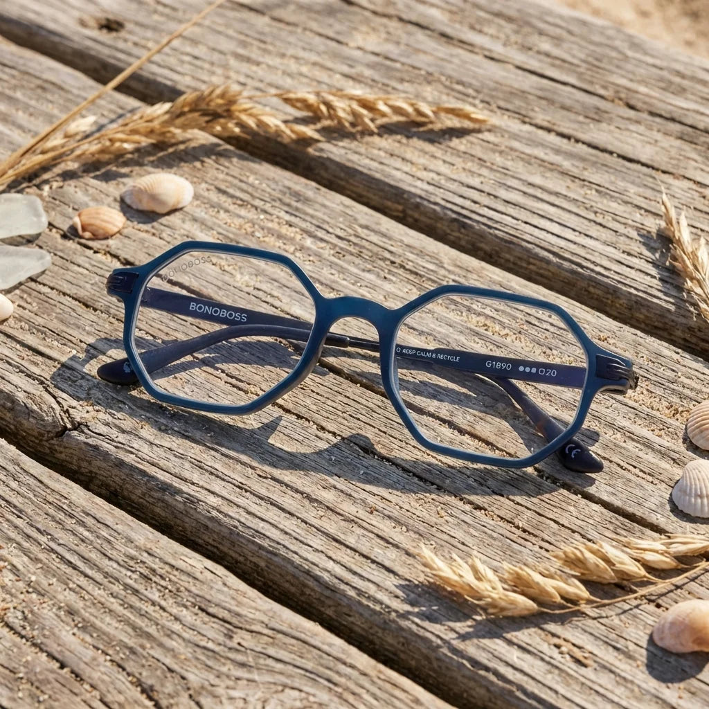 Puerto Octay Blue recycled plastic reading glasses, blue frame · ReFramed, photo 8 of 9