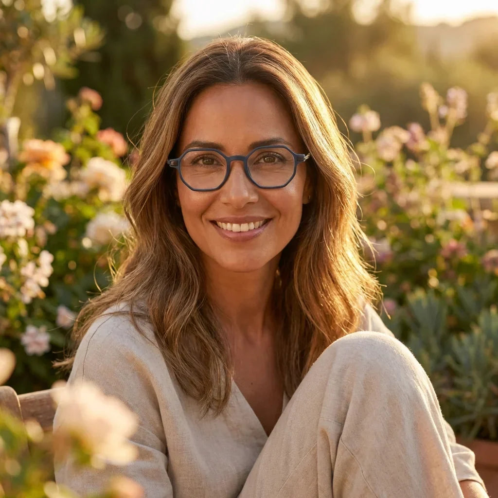 Puerto Octay Blue recycled plastic reading glasses, blue frame · ReFramed, photo 3 of 9