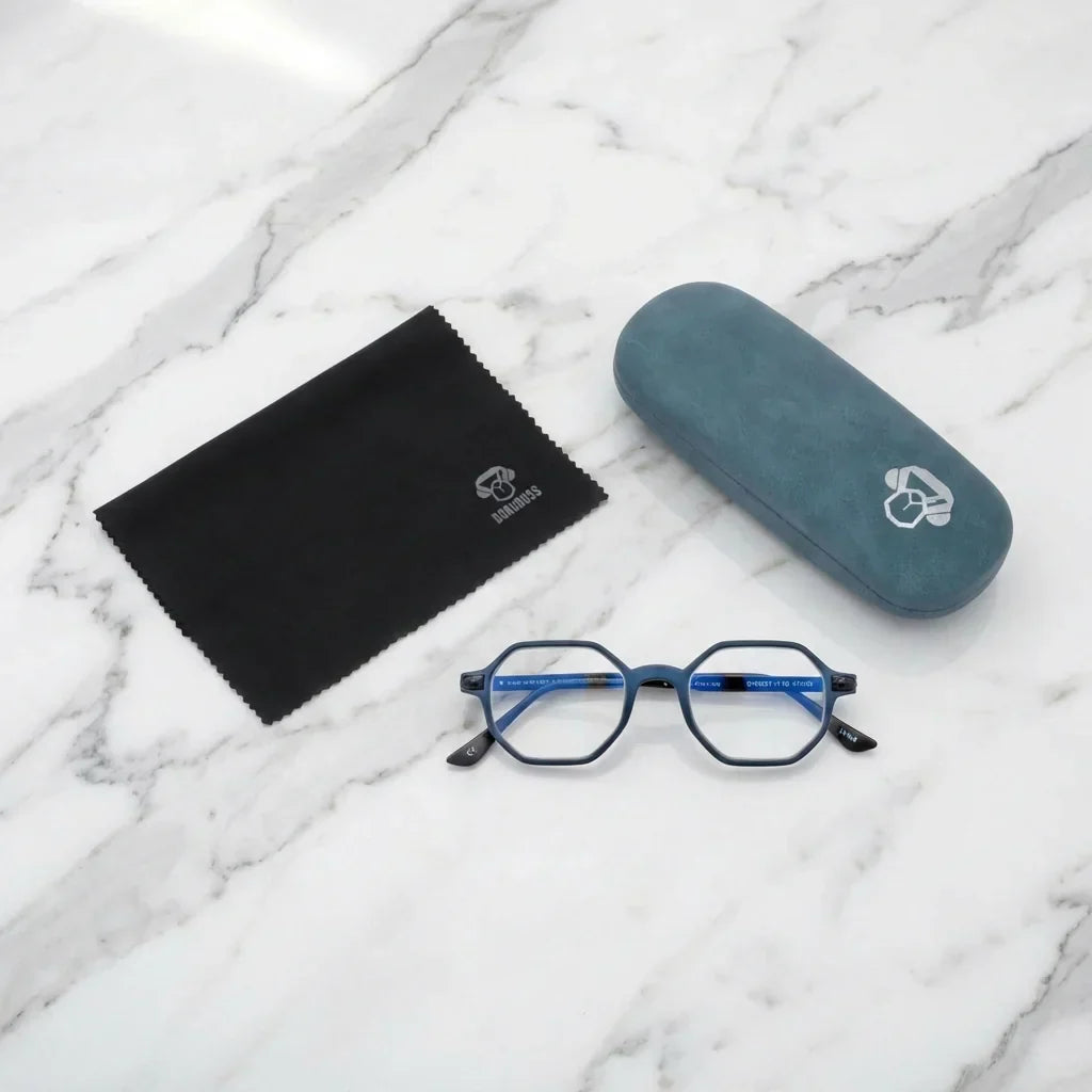 Puerto Octay Blue recycled plastic reading glasses, blue frame · ReFramed, photo 4 of 9